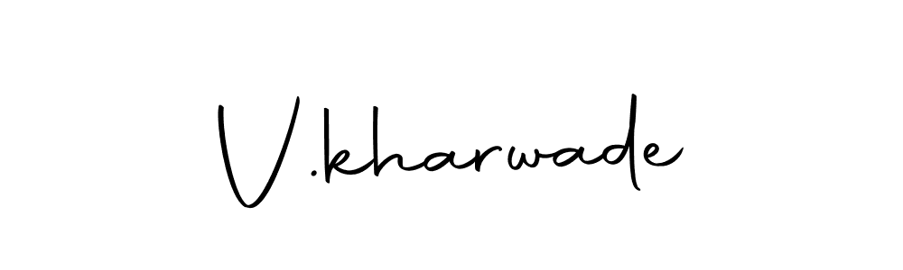Design your own signature with our free online signature maker. With this signature software, you can create a handwritten (Autography-DOLnW) signature for name V.kharwade. V.kharwade signature style 10 images and pictures png