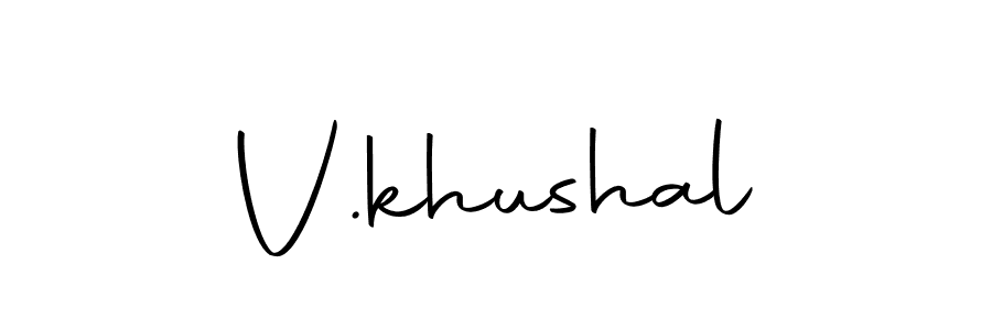 You can use this online signature creator to create a handwritten signature for the name V.khushal. This is the best online autograph maker. V.khushal signature style 10 images and pictures png