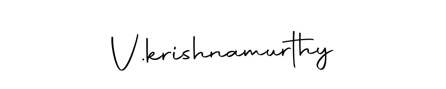 How to make V.krishnamurthy signature? Autography-DOLnW is a professional autograph style. Create handwritten signature for V.krishnamurthy name. V.krishnamurthy signature style 10 images and pictures png