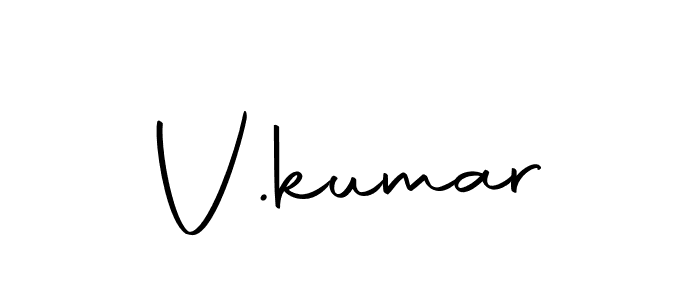 Design your own signature with our free online signature maker. With this signature software, you can create a handwritten (Autography-DOLnW) signature for name V.kumar. V.kumar signature style 10 images and pictures png