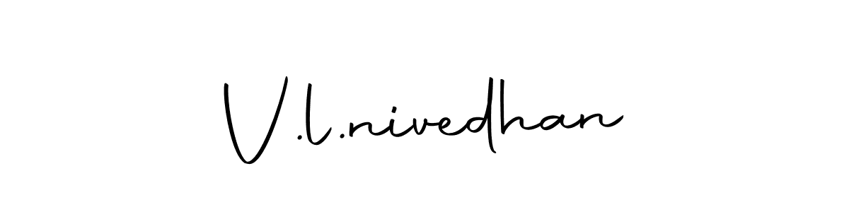 if you are searching for the best signature style for your name V.l.nivedhan. so please give up your signature search. here we have designed multiple signature styles  using Autography-DOLnW. V.l.nivedhan signature style 10 images and pictures png