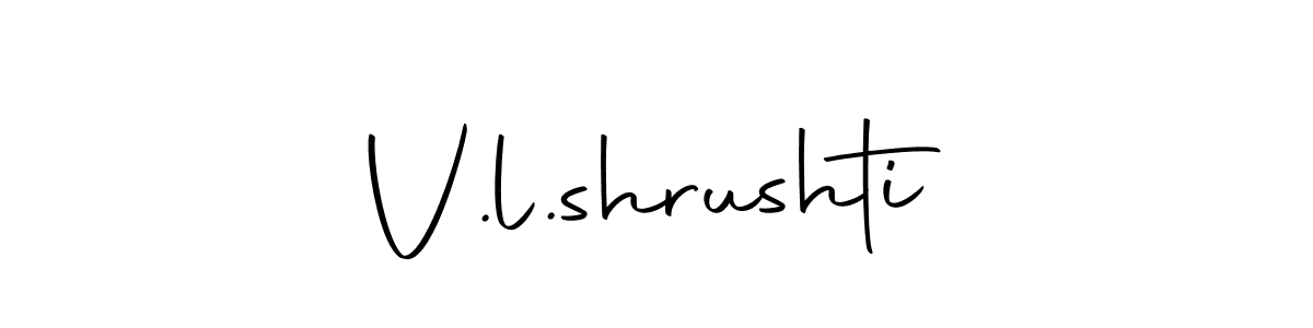 Make a beautiful signature design for name V.l.shrushti. With this signature (Autography-DOLnW) style, you can create a handwritten signature for free. V.l.shrushti signature style 10 images and pictures png