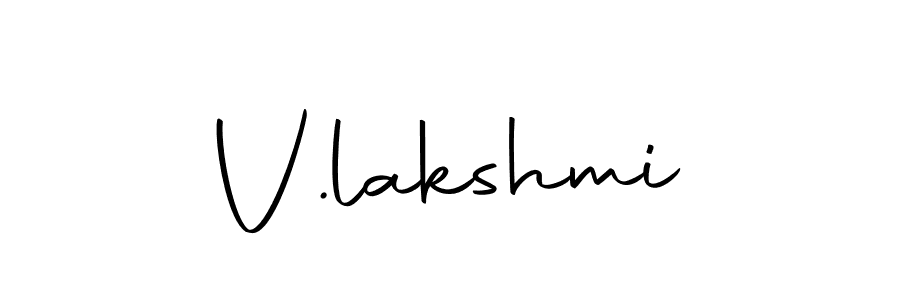 Design your own signature with our free online signature maker. With this signature software, you can create a handwritten (Autography-DOLnW) signature for name V.lakshmi. V.lakshmi signature style 10 images and pictures png