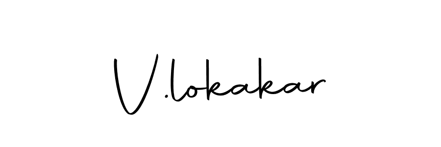 Use a signature maker to create a handwritten signature online. With this signature software, you can design (Autography-DOLnW) your own signature for name V.lokakar. V.lokakar signature style 10 images and pictures png