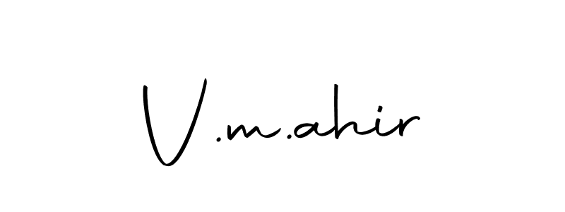 Also You can easily find your signature by using the search form. We will create V.m.ahir name handwritten signature images for you free of cost using Autography-DOLnW sign style. V.m.ahir signature style 10 images and pictures png