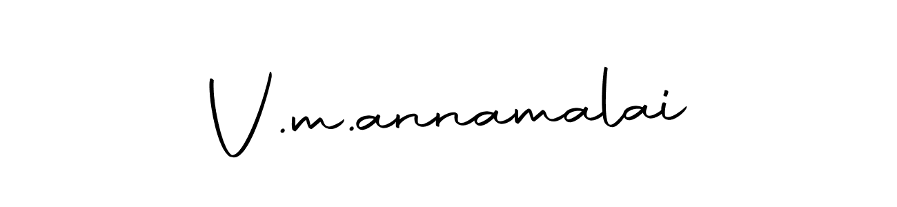Make a beautiful signature design for name V.m.annamalai. With this signature (Autography-DOLnW) style, you can create a handwritten signature for free. V.m.annamalai signature style 10 images and pictures png