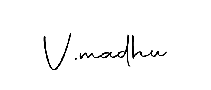 if you are searching for the best signature style for your name V.madhu. so please give up your signature search. here we have designed multiple signature styles  using Autography-DOLnW. V.madhu signature style 10 images and pictures png