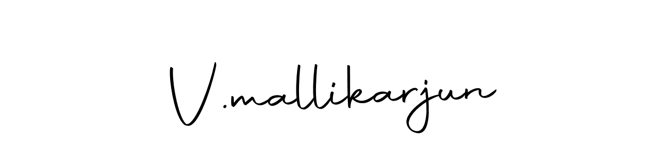 Create a beautiful signature design for name V.mallikarjun. With this signature (Autography-DOLnW) fonts, you can make a handwritten signature for free. V.mallikarjun signature style 10 images and pictures png