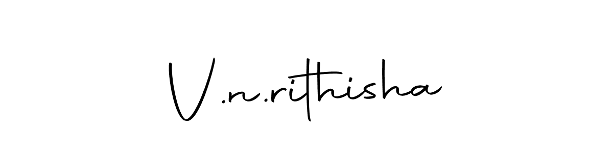 Use a signature maker to create a handwritten signature online. With this signature software, you can design (Autography-DOLnW) your own signature for name V.n.rithisha. V.n.rithisha signature style 10 images and pictures png