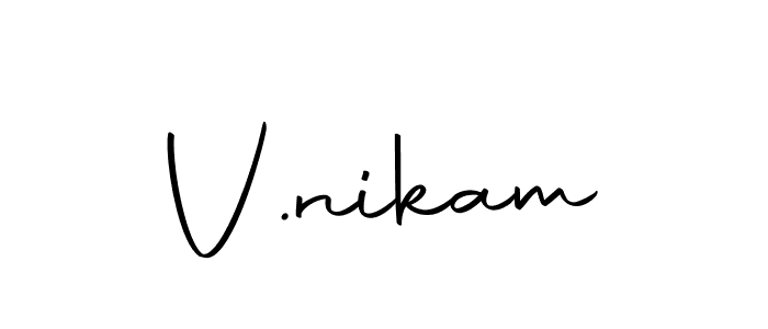 How to make V.nikam signature? Autography-DOLnW is a professional autograph style. Create handwritten signature for V.nikam name. V.nikam signature style 10 images and pictures png