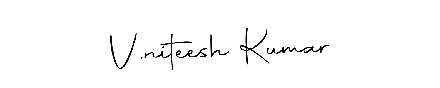 You can use this online signature creator to create a handwritten signature for the name V.niteesh Kumar. This is the best online autograph maker. V.niteesh Kumar signature style 10 images and pictures png