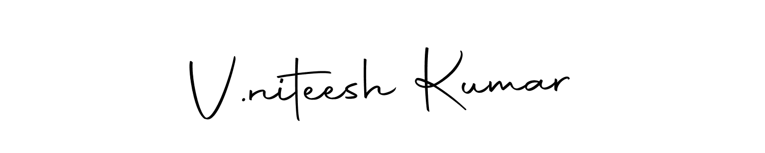 You can use this online signature creator to create a handwritten signature for the name V.niteesh Kumar. This is the best online autograph maker. V.niteesh Kumar signature style 10 images and pictures png