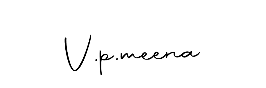 The best way (Autography-DOLnW) to make a short signature is to pick only two or three words in your name. The name V.p.meena include a total of six letters. For converting this name. V.p.meena signature style 10 images and pictures png