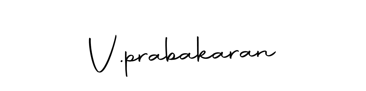 How to make V.prabakaran name signature. Use Autography-DOLnW style for creating short signs online. This is the latest handwritten sign. V.prabakaran signature style 10 images and pictures png