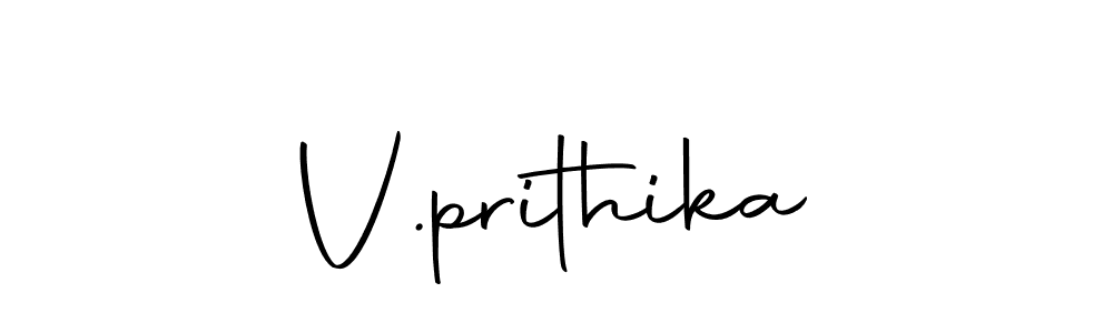 Create a beautiful signature design for name V.prithika. With this signature (Autography-DOLnW) fonts, you can make a handwritten signature for free. V.prithika signature style 10 images and pictures png