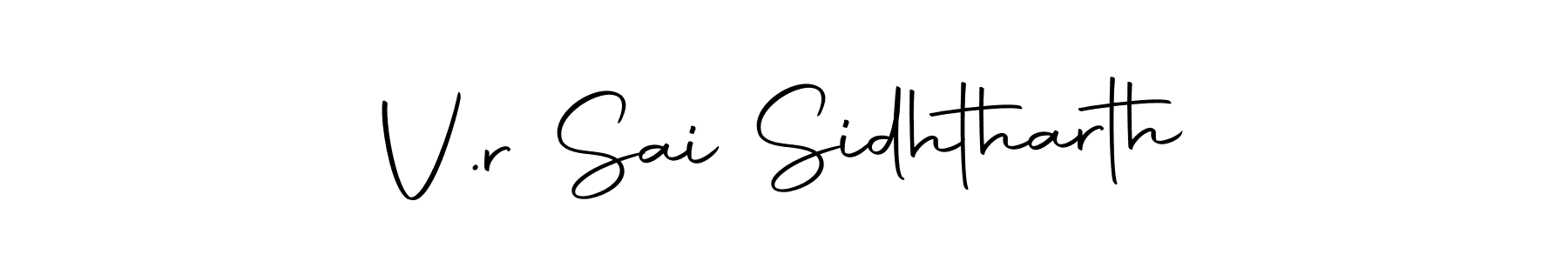 You should practise on your own different ways (Autography-DOLnW) to write your name (V.r Sai Sidhtharth) in signature. don't let someone else do it for you. V.r Sai Sidhtharth signature style 10 images and pictures png