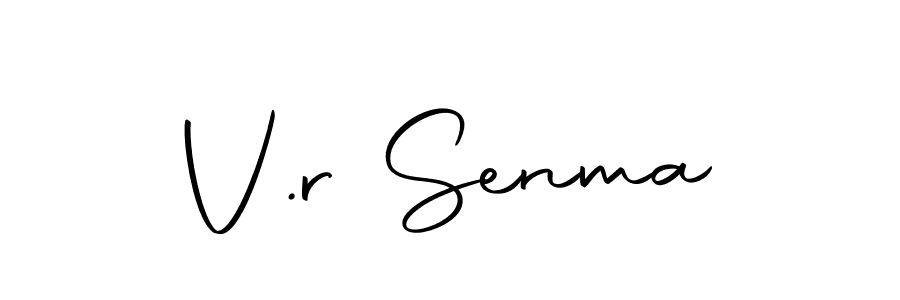How to make V.r Senma signature? Autography-DOLnW is a professional autograph style. Create handwritten signature for V.r Senma name. V.r Senma signature style 10 images and pictures png