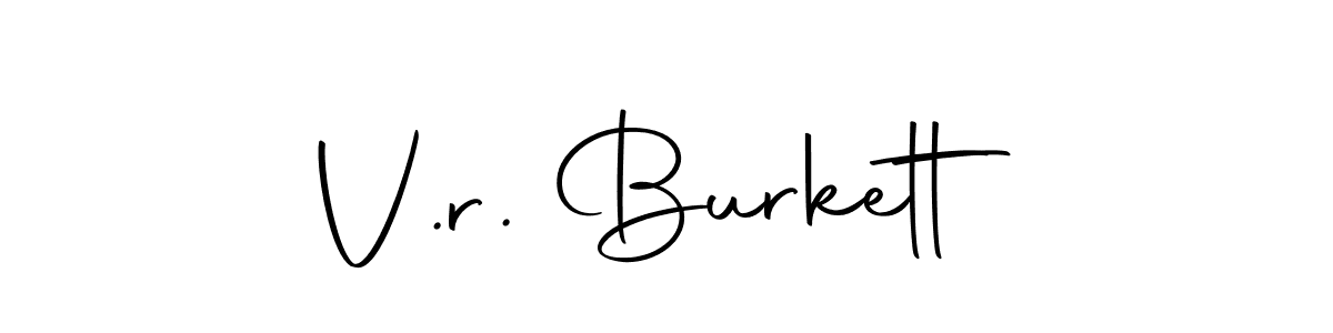 Check out images of Autograph of V.r. Burkett name. Actor V.r. Burkett Signature Style. Autography-DOLnW is a professional sign style online. V.r. Burkett signature style 10 images and pictures png