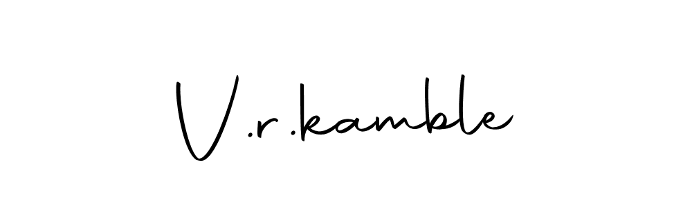 How to make V.r.kamble signature? Autography-DOLnW is a professional autograph style. Create handwritten signature for V.r.kamble name. V.r.kamble signature style 10 images and pictures png