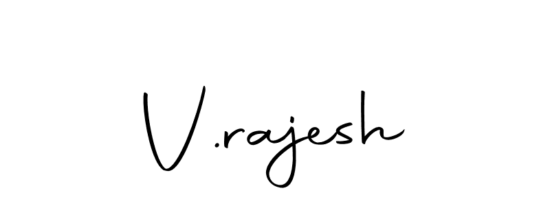 The best way (Autography-DOLnW) to make a short signature is to pick only two or three words in your name. The name V.rajesh include a total of six letters. For converting this name. V.rajesh signature style 10 images and pictures png