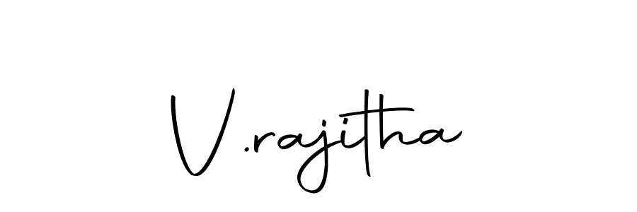 How to make V.rajitha name signature. Use Autography-DOLnW style for creating short signs online. This is the latest handwritten sign. V.rajitha signature style 10 images and pictures png