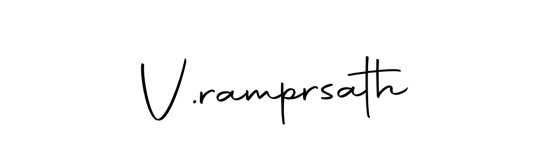 How to make V.ramprsath signature? Autography-DOLnW is a professional autograph style. Create handwritten signature for V.ramprsath name. V.ramprsath signature style 10 images and pictures png