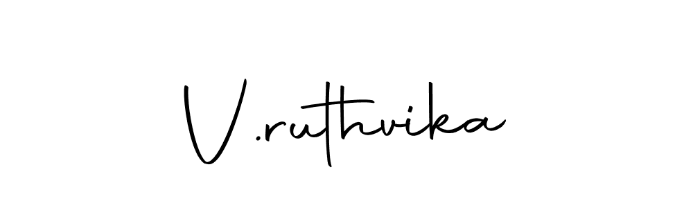 This is the best signature style for the V.ruthvika name. Also you like these signature font (Autography-DOLnW). Mix name signature. V.ruthvika signature style 10 images and pictures png