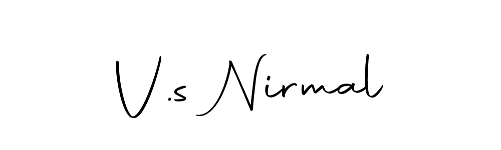 How to make V.s Nirmal signature? Autography-DOLnW is a professional autograph style. Create handwritten signature for V.s Nirmal name. V.s Nirmal signature style 10 images and pictures png