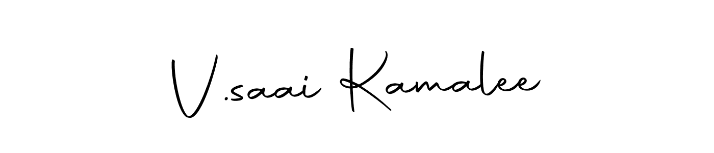 Create a beautiful signature design for name V.saai Kamalee. With this signature (Autography-DOLnW) fonts, you can make a handwritten signature for free. V.saai Kamalee signature style 10 images and pictures png