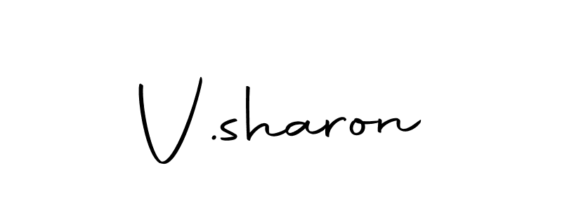 Create a beautiful signature design for name V.sharon. With this signature (Autography-DOLnW) fonts, you can make a handwritten signature for free. V.sharon signature style 10 images and pictures png