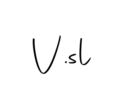 How to make V.sl name signature. Use Autography-DOLnW style for creating short signs online. This is the latest handwritten sign. V.sl signature style 10 images and pictures png