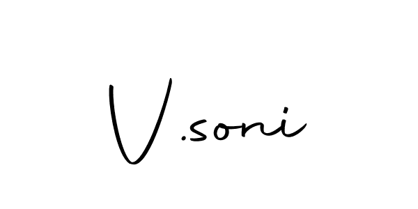 The best way (Autography-DOLnW) to make a short signature is to pick only two or three words in your name. The name V.soni include a total of six letters. For converting this name. V.soni signature style 10 images and pictures png