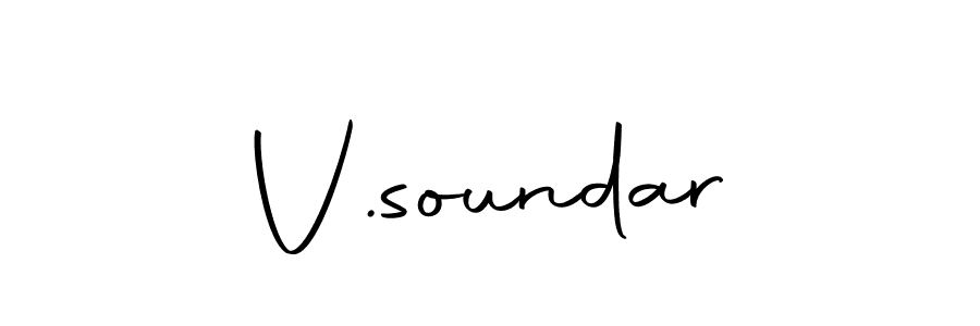 Design your own signature with our free online signature maker. With this signature software, you can create a handwritten (Autography-DOLnW) signature for name V.soundar. V.soundar signature style 10 images and pictures png
