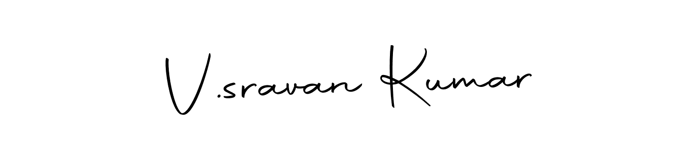 Use a signature maker to create a handwritten signature online. With this signature software, you can design (Autography-DOLnW) your own signature for name V.sravan Kumar. V.sravan Kumar signature style 10 images and pictures png