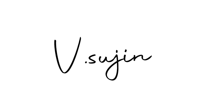 How to make V.sujin signature? Autography-DOLnW is a professional autograph style. Create handwritten signature for V.sujin name. V.sujin signature style 10 images and pictures png