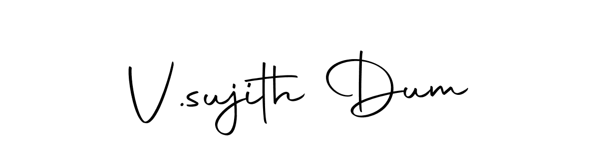 Make a beautiful signature design for name V.sujith Dum. With this signature (Autography-DOLnW) style, you can create a handwritten signature for free. V.sujith Dum signature style 10 images and pictures png