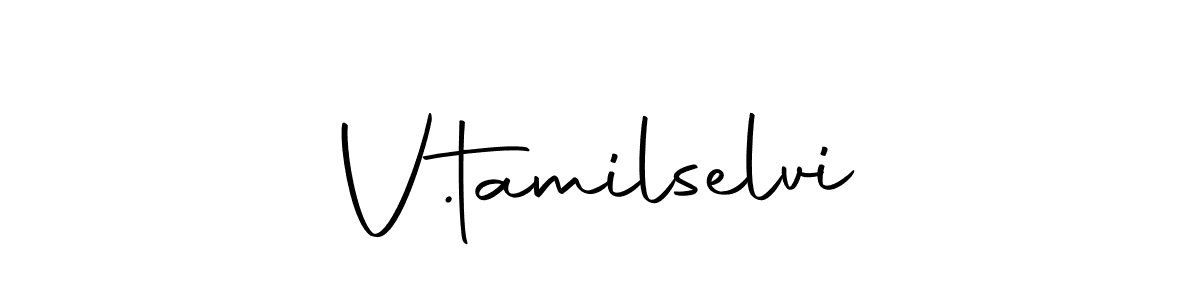 Design your own signature with our free online signature maker. With this signature software, you can create a handwritten (Autography-DOLnW) signature for name V.tamilselvi. V.tamilselvi signature style 10 images and pictures png