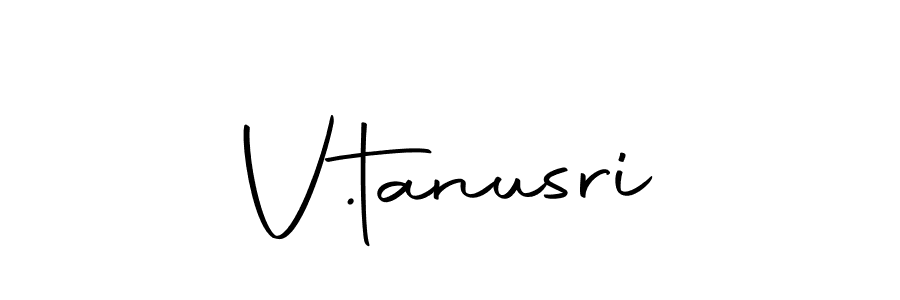 Use a signature maker to create a handwritten signature online. With this signature software, you can design (Autography-DOLnW) your own signature for name V.tanusri. V.tanusri signature style 10 images and pictures png