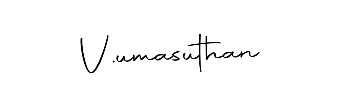 Design your own signature with our free online signature maker. With this signature software, you can create a handwritten (Autography-DOLnW) signature for name V.umasuthan. V.umasuthan signature style 10 images and pictures png