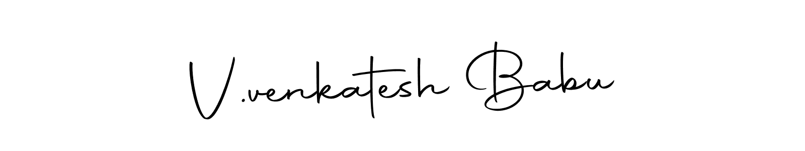 The best way (Autography-DOLnW) to make a short signature is to pick only two or three words in your name. The name V.venkatesh Babu include a total of six letters. For converting this name. V.venkatesh Babu signature style 10 images and pictures png