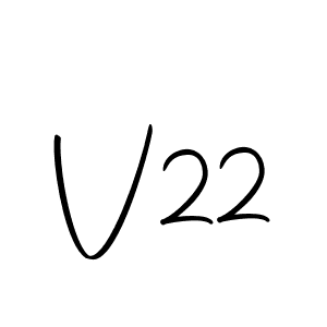 Make a beautiful signature design for name V22. With this signature (Autography-DOLnW) style, you can create a handwritten signature for free. V22 signature style 10 images and pictures png