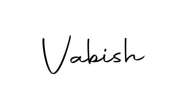 Use a signature maker to create a handwritten signature online. With this signature software, you can design (Autography-DOLnW) your own signature for name Vabish. Vabish signature style 10 images and pictures png