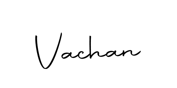 Use a signature maker to create a handwritten signature online. With this signature software, you can design (Autography-DOLnW) your own signature for name Vachan. Vachan signature style 10 images and pictures png
