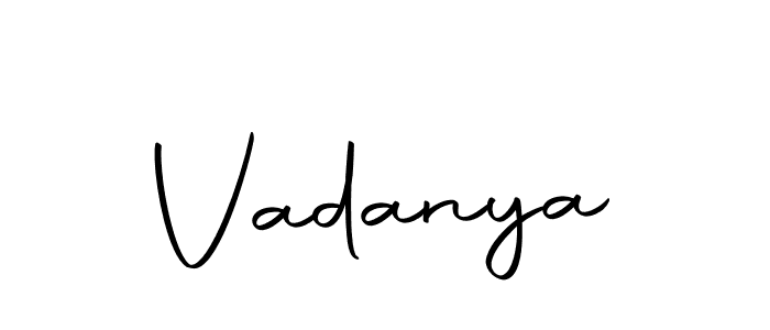 Make a beautiful signature design for name Vadanya. With this signature (Autography-DOLnW) style, you can create a handwritten signature for free. Vadanya signature style 10 images and pictures png