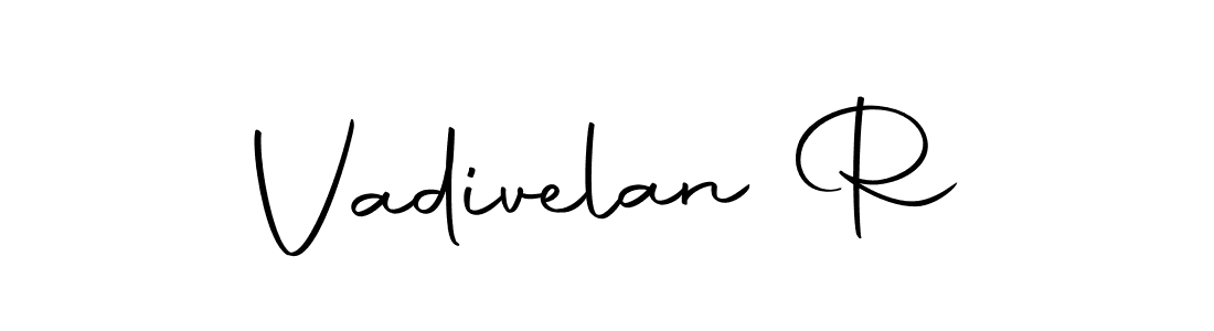 Create a beautiful signature design for name Vadivelan R. With this signature (Autography-DOLnW) fonts, you can make a handwritten signature for free. Vadivelan R signature style 10 images and pictures png