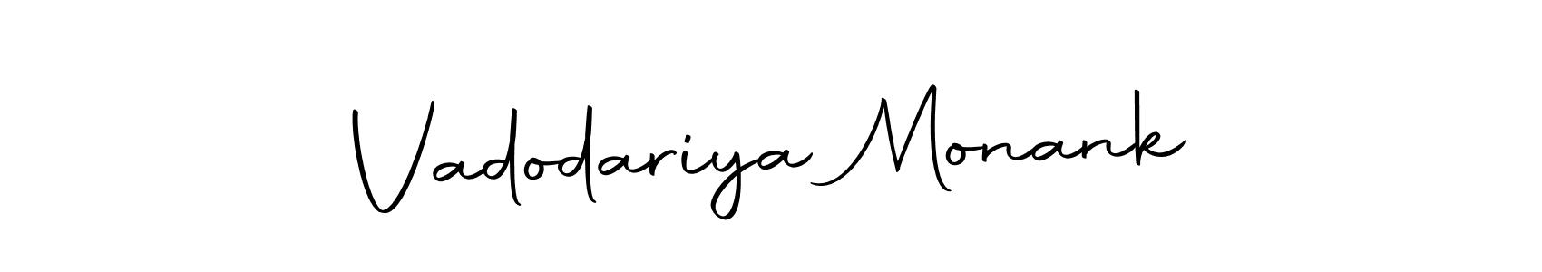 Design your own signature with our free online signature maker. With this signature software, you can create a handwritten (Autography-DOLnW) signature for name Vadodariya Monank. Vadodariya Monank signature style 10 images and pictures png