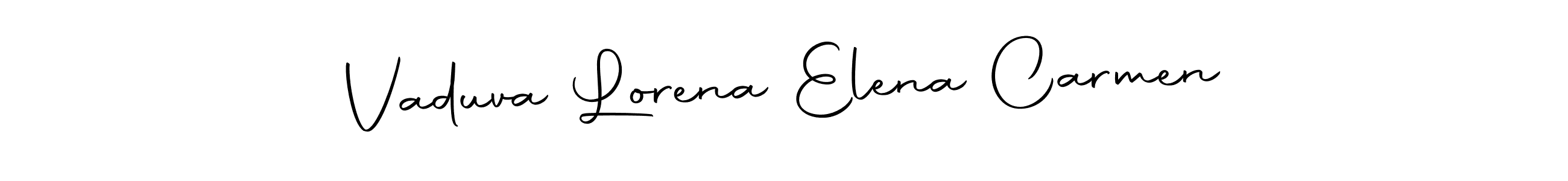 Check out images of Autograph of Vaduva Lorena Elena Carmen name. Actor Vaduva Lorena Elena Carmen Signature Style. Autography-DOLnW is a professional sign style online. Vaduva Lorena Elena Carmen signature style 10 images and pictures png
