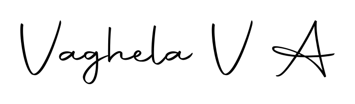 A classic penmanship look for Vaghela V A. The Autography-DOLnW font brings timeless elegance and confidence to every signed document. Vaghela V A signature style 10 images and pictures png