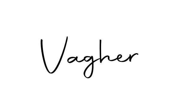 Design your own signature with our free online signature maker. With this signature software, you can create a handwritten (Autography-DOLnW) signature for name Vagher. Vagher signature style 10 images and pictures png