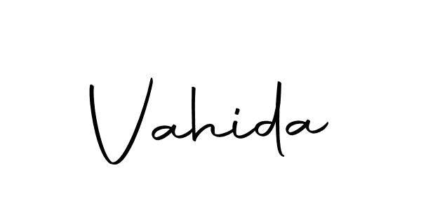 Design your own signature with our free online signature maker. With this signature software, you can create a handwritten (Autography-DOLnW) signature for name Vahida. Vahida signature style 10 images and pictures png
